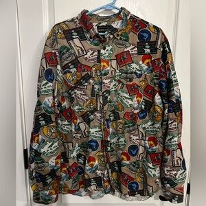 Banana Republic Multicolor travel safari button down